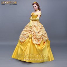 画像3: 美女と野獣 ベル プリンセス ドレス コスプレ衣装 (3)