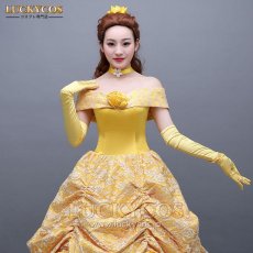 画像5: 美女と野獣 ベル プリンセス ドレス コスプレ衣装 (5)