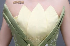 画像8: プリンセスと魔法のキス The Princess and the Frog ティアナ コスチューム イブニングドレス コスプレ衣装 (8)