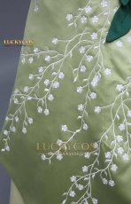 画像12: プリンセスと魔法のキス The Princess and the Frog ティアナ コスチューム イブニングドレス コスプレ衣装 (12)