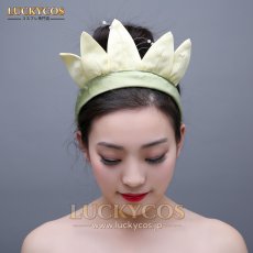 画像7: プリンセスと魔法のキス The Princess and the Frog ティアナ コスチューム イブニングドレス コスプレ衣装 (7)