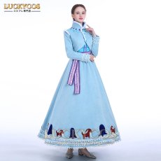画像2: アナと雪の女王家族の思い出 アナ Anna お姫様 ドレス コスプレ衣装 (2)