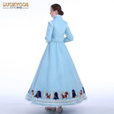 画像4: アナと雪の女王家族の思い出 アナ Anna お姫様 ドレス コスプレ衣装 (4)
