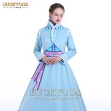 画像6: アナと雪の女王家族の思い出 アナ Anna お姫様 ドレス コスプレ衣装 (6)