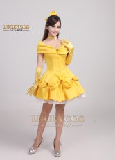 画像2: 美女と野獣 ベル プリンセス ドレス コスプレ衣装 (2)