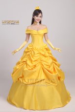 画像3: 美女と野獣 ベル プリンセス ドレス コスプレ衣装 (3)