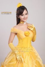 画像6: 美女と野獣 ベル プリンセス ドレス コスプレ衣装 (6)