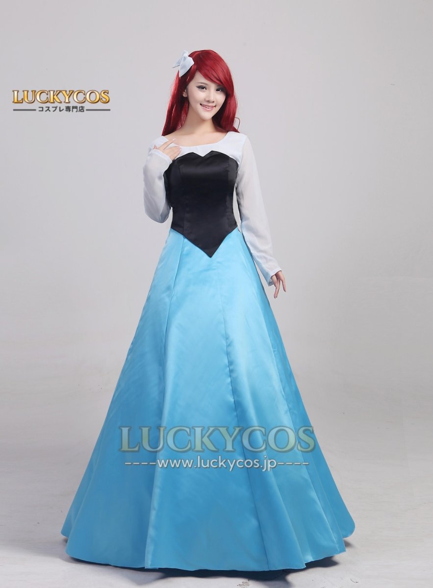 画像1: 人魚姫 リトル プリンセス マーメイド アリエル ドレス コスプレ衣装 (1)