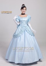 画像1: シンデレラ Cinderella プリンセス ドレス コスプレ衣装 (1)