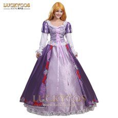 画像1: 塔の上のラプンツェル ラプンツェル Rapunzel ドレス コスプレ衣装 (1)