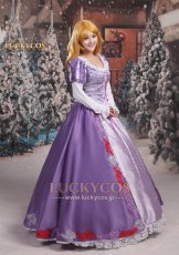 画像3: 塔の上のラプンツェル ラプンツェル Rapunzel ドレス コスプレ衣装 (3)