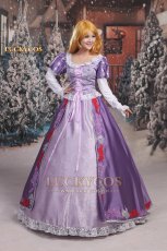 画像4: 塔の上のラプンツェル ラプンツェル Rapunzel ドレス コスプレ衣装 (4)