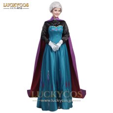 画像1: Frozen アナと雪の女王 アナ Anna ドレス コスプレ衣装 (1)