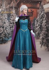 画像2: Frozen アナと雪の女王 アナ Anna ドレス コスプレ衣装 (2)