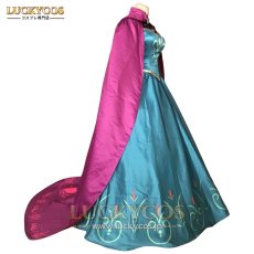画像2: Frozen アナと雪の女王 アナ Anna ドレス コスプレ衣装 (2)