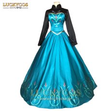 画像4: Frozen アナと雪の女王 アナ Anna ドレス コスプレ衣装 (4)