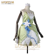 画像8: プリンセスと魔法のキス The Princess and the Frog ティアナ コスチューム イブニングドレス コスプレ衣装 (8)