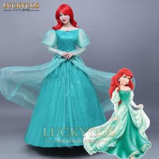 画像5: 人魚姫 リトル プリンセス マーメイド アリエル ドレス コスプレ衣装 (5)