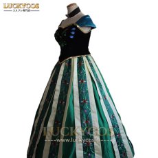 画像2: Frozen アナと雪の女王 アナ Anna ドレス コスプレ衣装 (2)