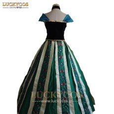 画像3: Frozen アナと雪の女王 アナ Anna ドレス コスプレ衣装 (3)
