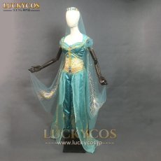 画像3: アラジンと魔法のランプ プリンセス アラジン Aladin ジャスミン ドレス コスプレ衣装 (3)