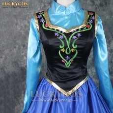 画像10: FROZEN アナと雪の女王 アナ Anna ドレス コスプレ衣装 (10)