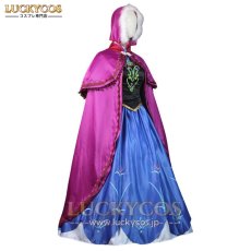 画像2: FROZEN アナと雪の女王 アナ Anna ドレス コスプレ衣装 (2)