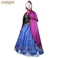 画像3: FROZEN アナと雪の女王 アナ Anna ドレス コスプレ衣装 (3)