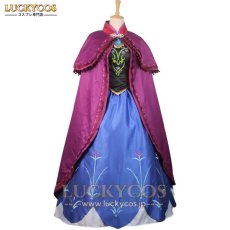 画像5: FROZEN アナと雪の女王 アナ Anna ドレス コスプレ衣装 (5)