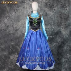 画像7: FROZEN アナと雪の女王 アナ Anna ドレス コスプレ衣装 (7)