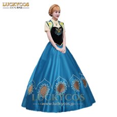 画像2: Frozen アナと雪の女王 アナ Anna ドレス コスプレ衣装 (2)