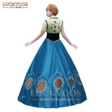 画像3: Frozen アナと雪の女王 アナ Anna ドレス コスプレ衣装 (3)