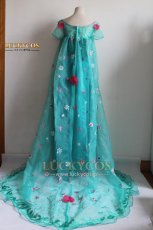画像4: アナと雪の女王 エルサのサプライズ Frozen Fever エルサ Elsa ドレス コスプレ衣装 (4)