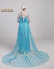 画像6: アナと雪の女王 エルサのサプライズ Frozen Fever エルサ Elsa ドレス コスプレ衣装 (6)