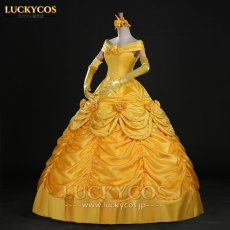 画像3: 美女と野獣 ベル プリンセス ドレス コスプレ衣装 (3)
