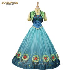 画像1: FROZEN アナと雪の女王 アナ Anna コスプレ衣装 (1)