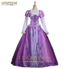 画像1: 塔の上のラプンツェル ラプンツェル Rapunzel  ドレス コスプレ衣装 (1)