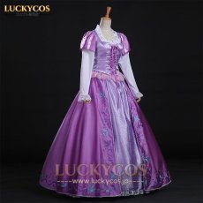 画像2: 塔の上のラプンツェル ラプンツェル Rapunzel  ドレス コスプレ衣装 (2)
