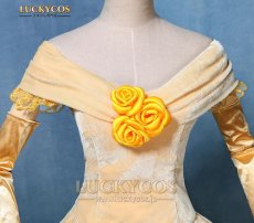画像5: 美女と野獣 ベル プリンセス ドレス コスプレ衣装 (5)