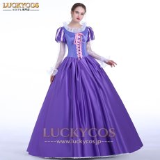 画像3: 塔の上のラプンツェル ラプンツェル Rapunzel ドレス コスプレ衣装 (3)