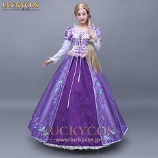 画像2: 塔の上のラプンツェル ラプンツェル Rapunzel ドレス コスプレ衣装 (2)