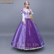 画像3: 塔の上のラプンツェル ラプンツェル Rapunzel ドレス コスプレ衣装 (3)
