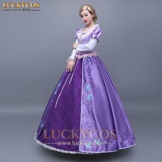 画像4: 塔の上のラプンツェル ラプンツェル Rapunzel ドレス コスプレ衣装 (4)