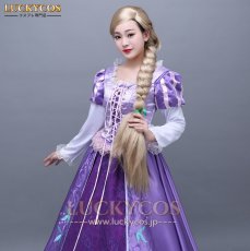 画像6: 塔の上のラプンツェル ラプンツェル Rapunzel ドレス コスプレ衣装 (6)