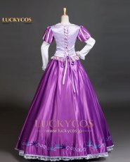 画像4: 塔の上のラプンツェル ラプンツェル Rapunzel ドレス コスプレ衣装 (4)