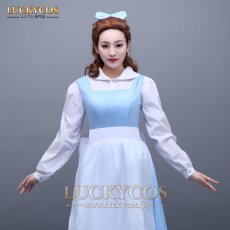 画像7: 美女と野獣 ベル プリンセス ドレス コスプレ衣装 (7)