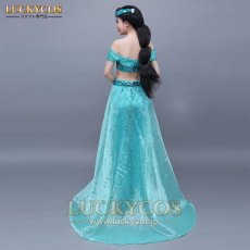 画像2: アラジンと魔法のランプ プリンセス アラジン Aladin ジャスミン ドレス コスプレ衣装 (2)