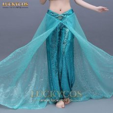 画像3: アラジンと魔法のランプ プリンセス アラジン Aladin ジャスミン ドレス コスプレ衣装 (3)