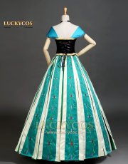 画像4: Frozen アナと雪の女王 アナ Anna ドレス コスプレ衣装 (4)