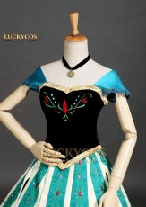 画像5: Frozen アナと雪の女王 アナ Anna ドレス コスプレ衣装 (5)